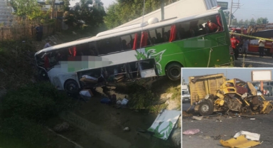 Mersin'de yolcu otobüsü ile kamyon çarpıştı: 1 ölü, 28 yaralı