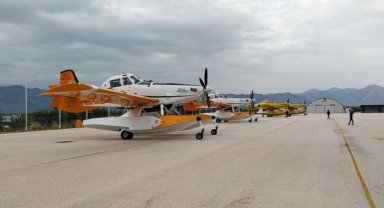 Yangın uçakları göreve hazır