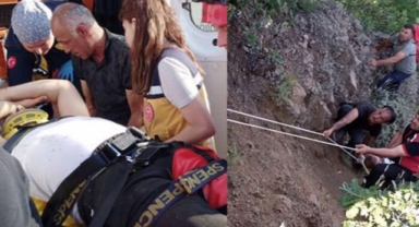 120 metreden uçuruma yuvarlandı