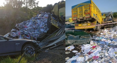 3 aracın karıştığı kazada baba ile kızı öldü, 4 kişi yaralandı