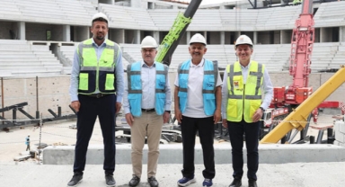 Bakanlar, Abdi İpekçi Spor Kompleksi'ni inceledi