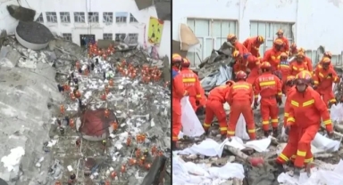 Çin’de bir okulun spor salonunun çatısı çöktü: 11 ölü, 4 yaralı