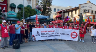 DİSK’lilerden ‘zam’ eylemi