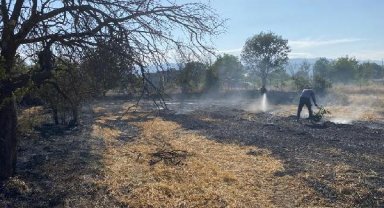 Korkuteli'de arazi yangını