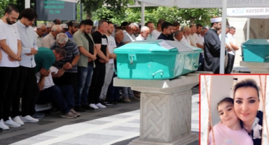 Otelin havuzunda öldürülen anne ve kızı, son yolculuklarına uğurlandı