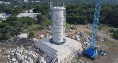 Patara Deniz Feneri'nin çeşme oluğundan su akıtıldı