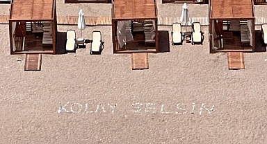 Taşlarla yazılan mesaj moral oldu