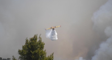 Yunanistan'da yangın söndürme uçağı düştü