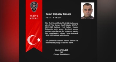 Fırat Kalkanı Harekat bölgesinde 1 polis şehit oldu