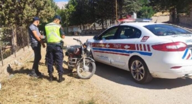 Jandarmadan motosiklet denetimi