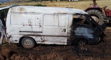 Kazada takla atan araç yandı: 1 yaralı