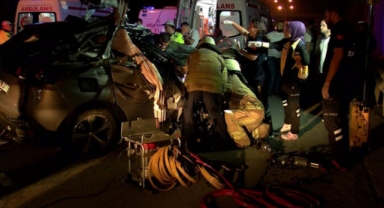 Makas atarken kaza yaptı