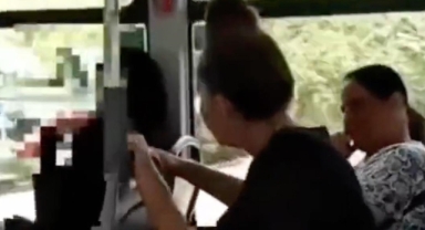 Otobüste çarşaflı kadına hakaret eden şüpheli gözaltına alındı