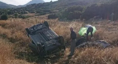 Otomobil devrildi: 2 yaralı