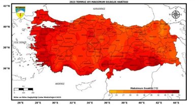 Son 53 yılın en sıcak 10'uncu temmuz ayı