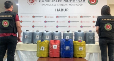 Yakıt deposunda 245 kilo sıvı metamfetamin ele geçirildi