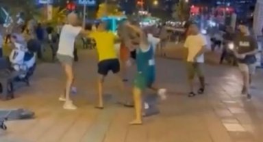 Yumruklu, sopalı kavga kamerada