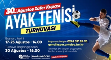 Zafer Bayramı’na özel ayak tenisi turnuvası