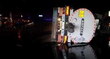 7 saat yol kapatan kaza