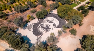 Aşık Veysel'in portresi yapıldı