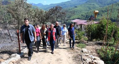 Başkan Böcek yangın bölgesinde