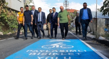 Bisiklet yolu hizmete girdi