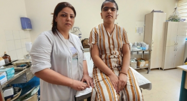 Go-kart aracı saçlarını kaptı