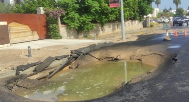İçme suyu isale hattı patladı