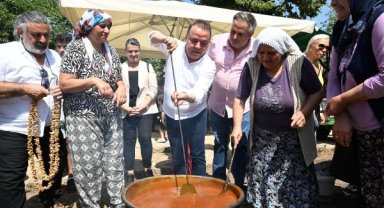 İkinci günde 'Mor Üzüm' hasadı