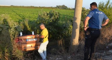 Otomobil kanala devrildi