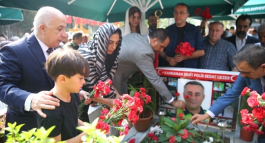 Şehit polise yıldönümünde anma 