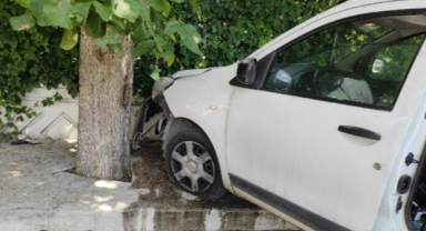 Sivil ekip otosu kaza yaptı