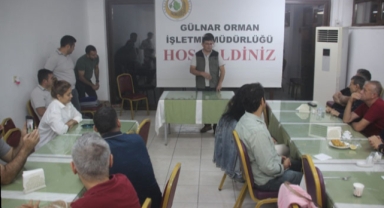 Tayini çıkan ormancılara veda yemeği