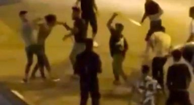 Yabancıların sopalı kavgası