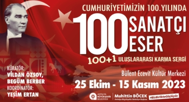 100 sanatçı 100 eser 100+1 sergisi