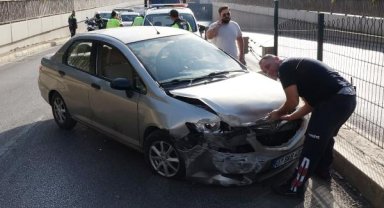 Alt geçit çıkışında kaza