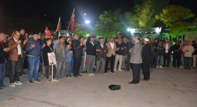 Korkuteli'de İsrail'e tepki yürüyüşü