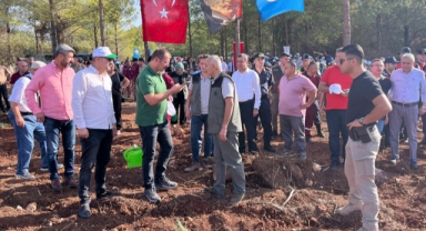 Kumluca'da öğrenciler 100. yıl anısına fidan dikti