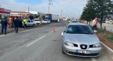 Otomobilin çarptığı yaya, yaralandı