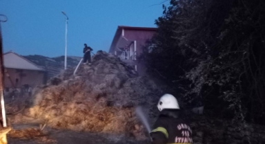 Samanlıkta çıkan yangın hasara neden oldu