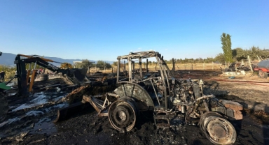 Samanlıkta çıkan yangın hasara neden oldu