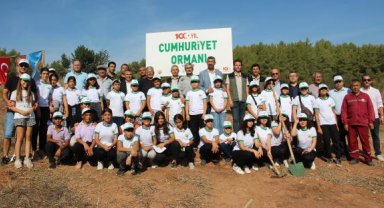 '100. Yıl Cumhuriyet Ormanı'nda fidan dikildi