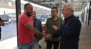 Başkan Geyikçi toptancı halini ziyaret etti