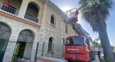 Boş okul binasında çıkan yangın söndürüldü