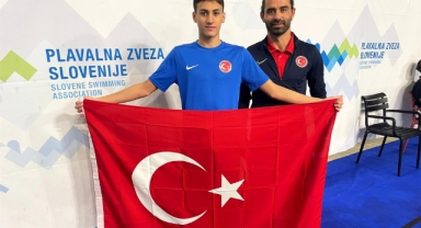 İlk yarışında rekor kırdı