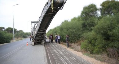 Turizm yoluna asfalt çalışması