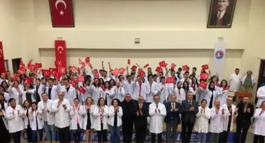 Veteriner hekim adayları önlüklerini giydi