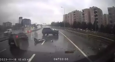 Yoldaki su birikintisi kazaya neden oldu