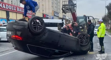 'Dur' ihtarına durmadı, takla attı