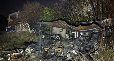 Evin deposunda yangın çıktı